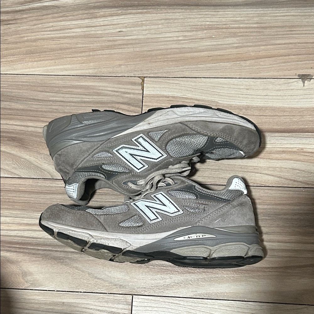 New Balance Gray and White Athletic Shoes